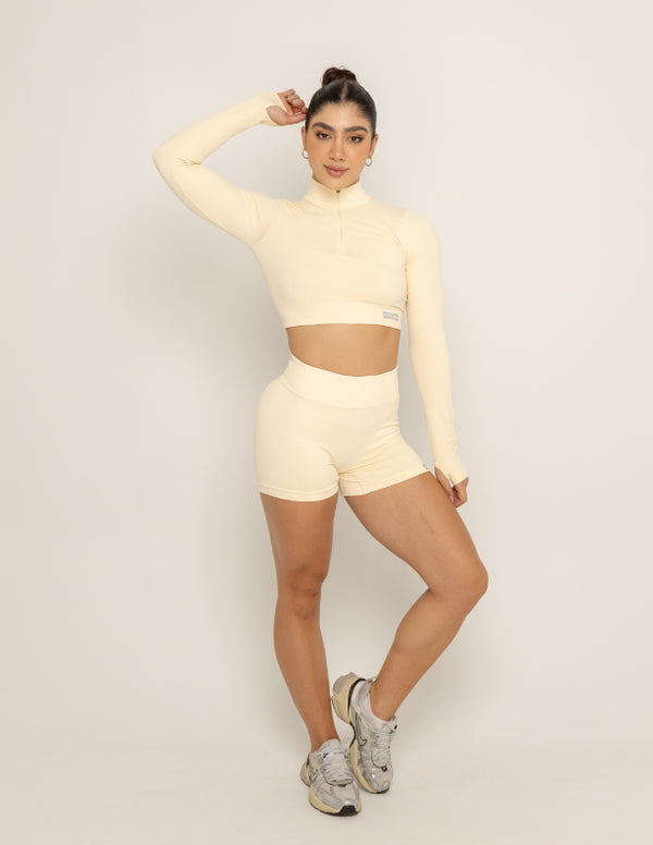BUZO CIERRE SEAMLESS YELLOW