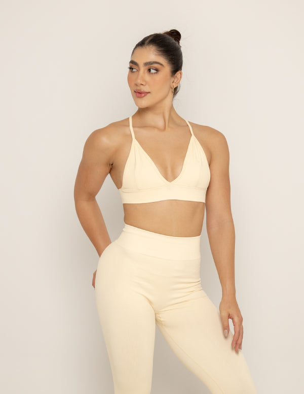 SPORT BRA SEAMLESS TRIÁNGULO YELLOW