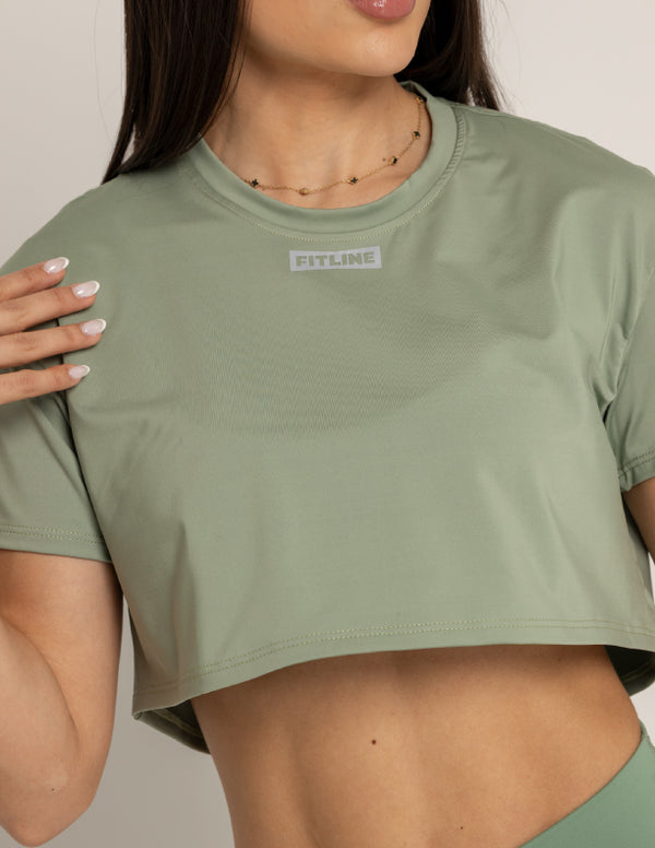 CAMISETA CORTA - MOSS GREEN