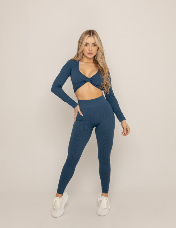 BUZO VENECIA SEAMLESS AZUL