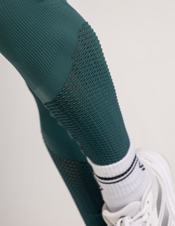 LEGGINS SEAMLESS ACANALADO VERDE