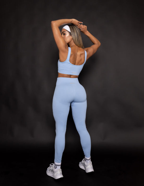 LEGGINS SEAMLESS AZUL