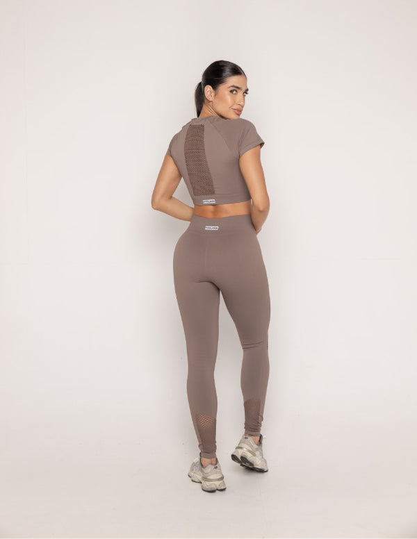 LEGGINS SEAMLESS BROWN