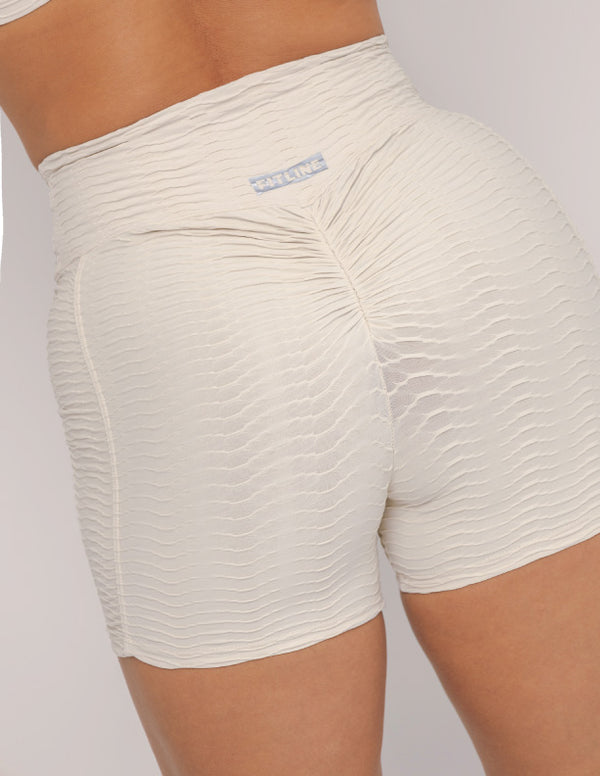 SHORT BEIGE TEXTURIZADO