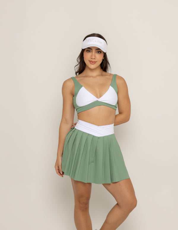 TOP BITONE - MOSS GREEN