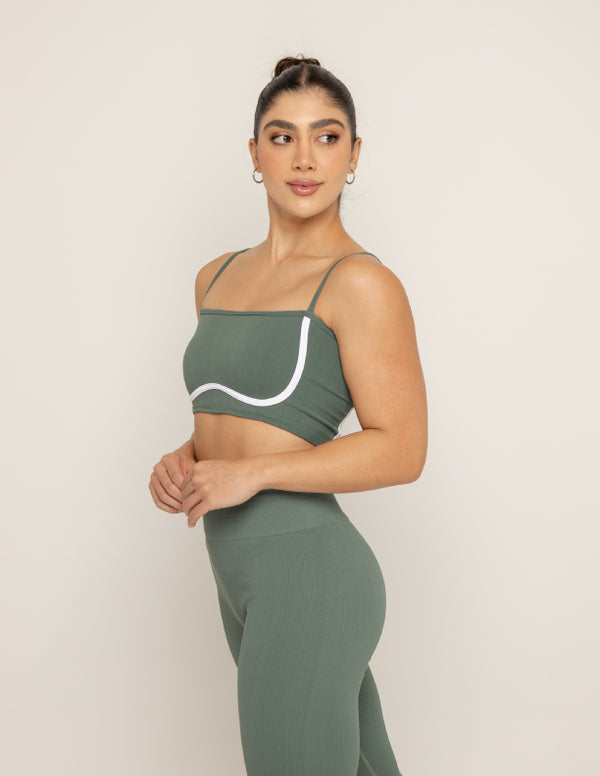 TOP SESGO MOSS GREEN